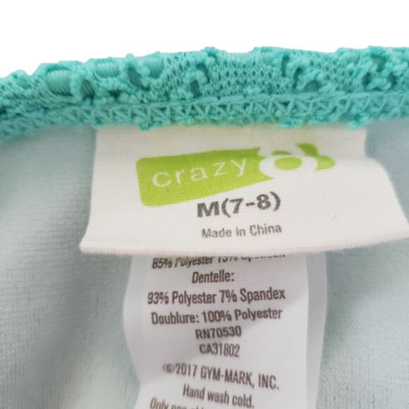 2 FOR $5 SALE Girl's Aqua Lace Crochet Bikini  Set Size M (7/8) - Picture 10 of 12